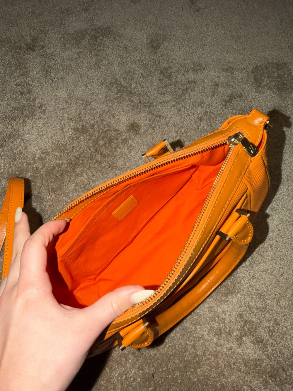 Orange Women's Leather Top-Handle Bag - Picture 3 of 5